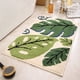 thumbnail image 4 of Alfombra de baño Leaf Plant - Esterilla absorbente antideslizante para puerta de entrada, dormitorio, moqueta moderna de poliéster, 16x24 pulgadas, 4 of 6