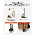 thumbnail image 4 of 330 lb Heavy  Folding Stair Climbing Cart w/ Telescoping Handle, 6 Wheels & 2 Bungee Cords for Home Grocery Warehouse, 4 of 11