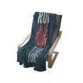 thumbnail image 3 of Rock and Roll Soft Flannel Fleece Throw Blanket, Poster Design of a Guitar 2 Microphones Wings, Cozy Plush for Indoor and Outdoor Use, 70" x 90", Teal Dark Coral, by Ambesonne, 3 of 5