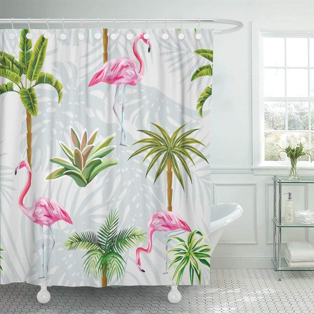 Beautiful birds pink curtains size 66x72 inch 