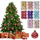 thumbnail image 1 of Fiudx Bolas Navideñas Tejidas, Juego de 6 Adornos de Plástico de Colores Brillantes, Diseño Único E Intrincado, Perfectas para Árboles de Navidad, Guirnaldas, Coronas y Fiestas Navideñas, Tamaño de 4, 1 of 7