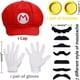 thumbnail image 3 of Gorra de béisbol unisex para adultos de Super Bros Luigi, disfraz de Cosplay, Halloween, Anime, juego de rol (rojo y verde), 2 unidades, 3 of 5