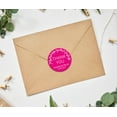 thumbnail image 3 of Darling Souvenir Round 45 Pcs Spring Vines Thank You Stickers Personalized Bride Groom Names And Date Envelope Seals-Fuchsia Pink, 3 of 3