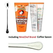 NineChef Brand Spoon Plus Otafuku Okonomi Sauce, Vegan Japanese Topping for Okonomiyaki Pancakes (pack 1)