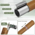 thumbnail image 6 of Wood Boho Curtain Rods for Windows:Wooden Farmhouse Decorative Curtain Rod for Bedroom Living Room,Heavy Duty Adjustable Rustic Bamboo Drapery Rods with Imitation Wood Grain Finials,Brown 18-45", 6 of 8