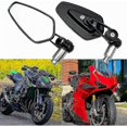 thumbnail image 2 of Motorcycle Handlebar Mirrors Motorbike Mirrors for XJ6 MT01 MT03 MT07 MT09 (Black), 2 of 5