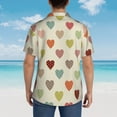 thumbnail image 6 of Easygdp Heart Polka Dot Men's Hawaiian Shirts Print Lapel Short Sleeve for Beach, vacation, party, casual occasions - 3X-Large, 6 of 9