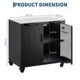 thumbnail image 3 of Grill Table, Outdoor Grill Cart with Storage Cabinet, Movable Outdoor BBQ Grilling Table, Made Entirely of Stainless Steel, Outdoor Grilling Station for Kitchen Prep, Lawn & Garden, 3 of 7