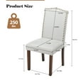 thumbnail image 5 of EDX Dining Chairs Set of 2, Parsons Chairs with Nailhead Trim and Wood Legs, 5 of 7