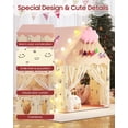 thumbnail image 3 of Tienda de campaña Tmsluody Princess para interiores con luces para niños, color rosa, 3 of 7