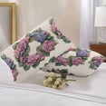 thumbnail image 3 of Outdoor Pillow Cover Pink Blue Wreath Set of 2 Waterproof Throw Pillowcases Linen Background Decorative Patio Furniture Pillows for Couch Garden Indoor & Outdoor Use, 3 of 9