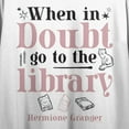 thumbnail image 2 of Harry Potter When In Doubt, Go To the Library Women's White Boyfriend Crop Tee-Small, 2 of 7