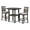 Gray, variant on Pemberly Row Solid Wood Counter Drop Leaf Table W / 2 Chairs in Gray