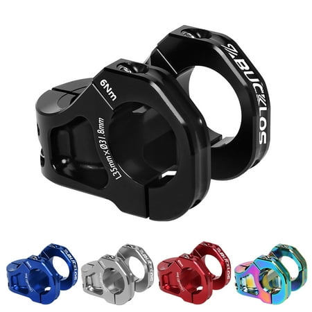 BUCKLOS 35mm Mountain Bike Stem MTB 31.8mm CNC Short Stems - Bicycle Ultra-Light Hollow Aluminum Alloy Riser Stem for E Bike/Downhill XC/BMX/Folding Bike/Trail