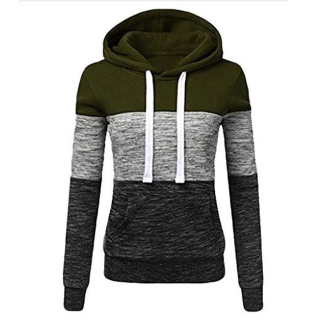 WEAIXIMIUNG Sweat à Capuche Décontracté pour Femmes Saint-Valentin Patchwork Blouse à Capuche Pull Tops