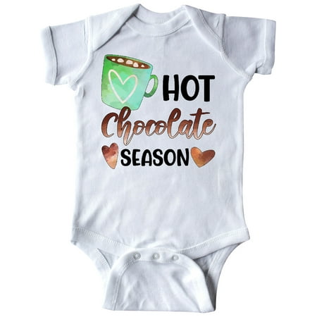 

Inktastic Hot Chocolate Season with Green Mug and Hearts Gift Baby Boy or Baby Girl Bodysuit