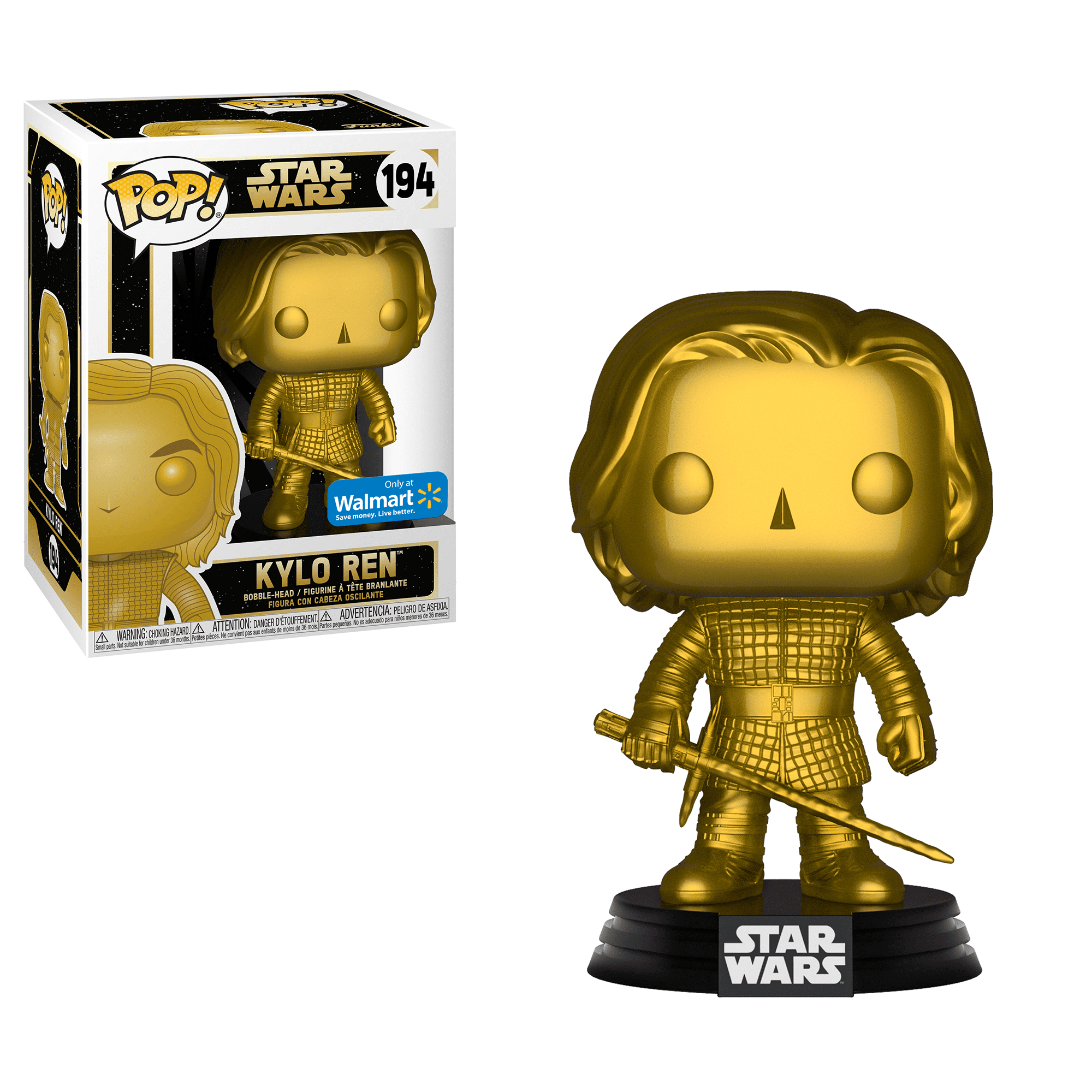 pols Steken procent Funko POP Star Wars: Kylo Ren (Gold Metallic) - Walmart Exclusive -  Walmart.com