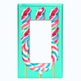 thumbnail image 5 of Metal Light Switch Plate Cover Colorful Swirl Lollipop Sweets Teal CDY004, 5 of 13