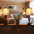thumbnail image 6 of Skdwakiz 22" Table Lamps Set of 2, Lamps for Bedroom with USB Charging Ports, 3 Way Dimmable Touch with Linen Fabric Lampshade, Modern Small Table Lamp for Nightstand, Living Room (Bulbs Include), 6 of 10