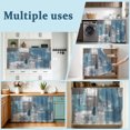 thumbnail image 6 of Blue Grey Cabinet Curtains 28"W x 35"L, Dustproof Sink Skirt Curtain for Kitchen Bathroom, Modern Oil Painting Art Abstract Adhesive Desk Skirt Short Curtains for Laundry Room Closet Shoe Rack, 6 of 8