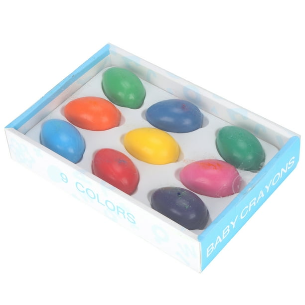 Crayones De Huevo De Pintura, Crayones De Agarre De Palma De Colores Brillantes, Tamaño Lindo, 9 Piezas, Lavables Para Pintar Para Dibujar
