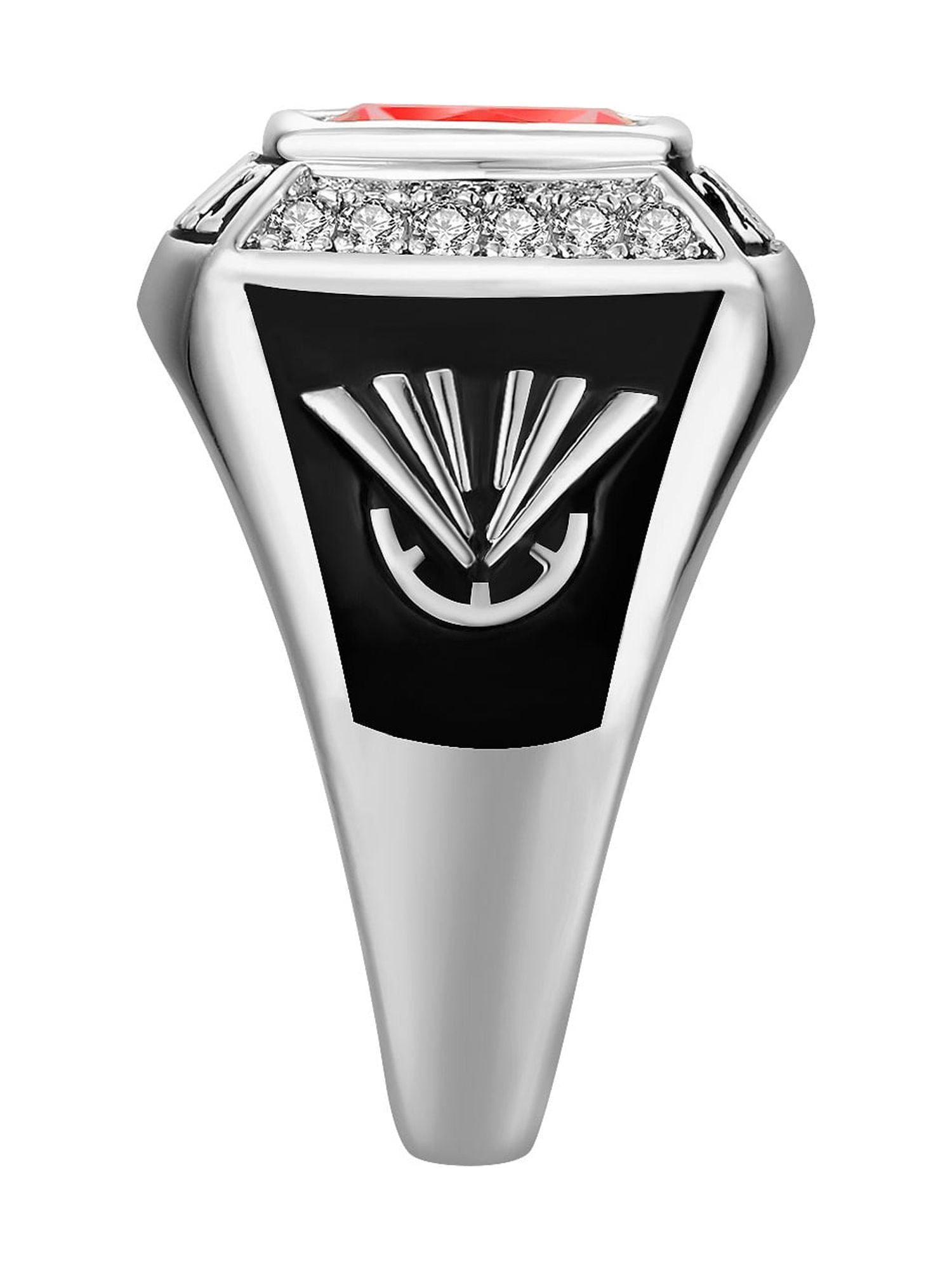Order Now for 2025 Graduation, Freestyle Women's CZ Square Birthstone Class Ring, Personalized, High School or College