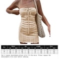 thumbnail image 2 of Vestidos ajustados de verano para mujer Vestido de punto sin espalda Elegante para la playa (Caqui S) FLhrweasw Para estrenar, 2 of 6