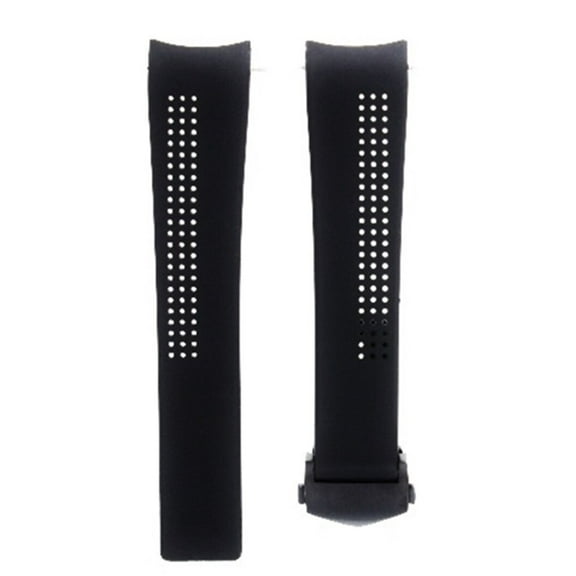 20MM RUBBER BAND FOR TAG HEUER CARRERA CV2014, CV2015 WATCH BLACK CLASP TOP QLTY