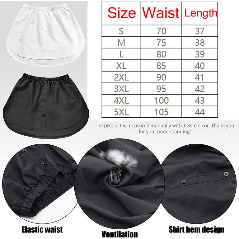  UZTY Shirt Extender for Women Layering,Shirt Extenders for  Layering,Adjustable Fake Lower Sweep Shirt Hemline Skirt Mini Skirt (Color  : Black, Size : Small) : Clothing, Shoes & Jewelry