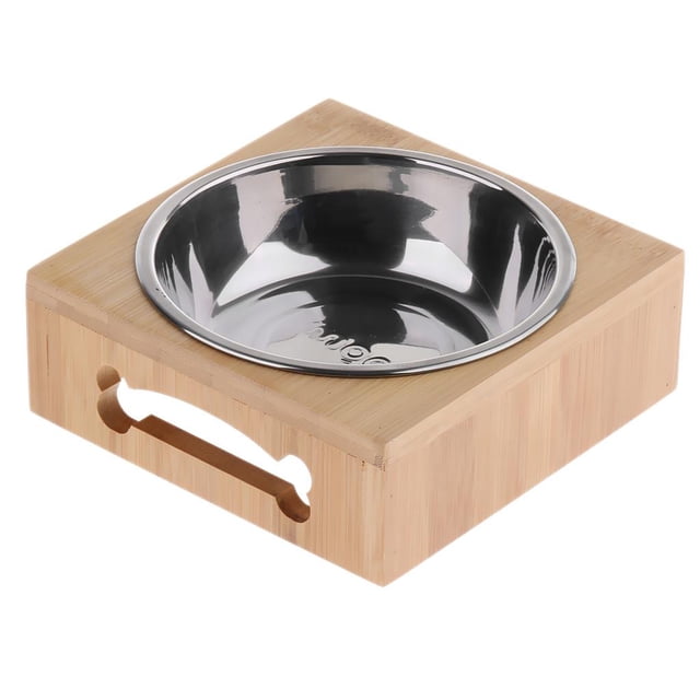 Extraíble Alimentación de Agua Accesorios de Domesticos Fácil de utilizar Elegante - Acero Inoxidable Individual Colco Pet Cat Dish Table