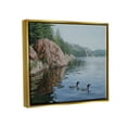 thumbnail image 3 of Stupell Industries Swimming Ducks Landscape Nature Photography Gold Floater Framed Art Print Wall Art, 31 x 25, 3 of 9