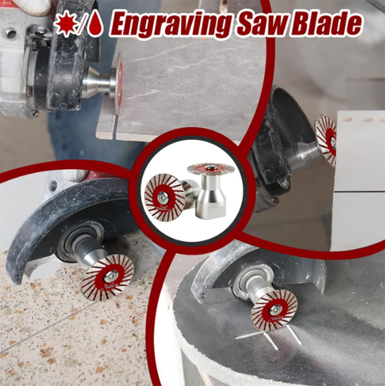 1.57" Diamond Saw Blades Set, Precision Stone Cutting Made Easy, 40mm Diamond Saw Blade & Sanding Disc Kit with Removable Flange for Granite,Marble,Sandstone, Mini Diamond Blade for Grinder