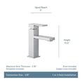 thumbnail image 6 of MOEN 84771BL Revyl Single Hole Single Handle Bathroom Faucet in Matte Black, 6 of 7