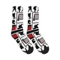 thumbnail image 4 of Women's Men's Hockey Player Colorful Novelty Pattern Crew Athletic Socks, 4 of 7