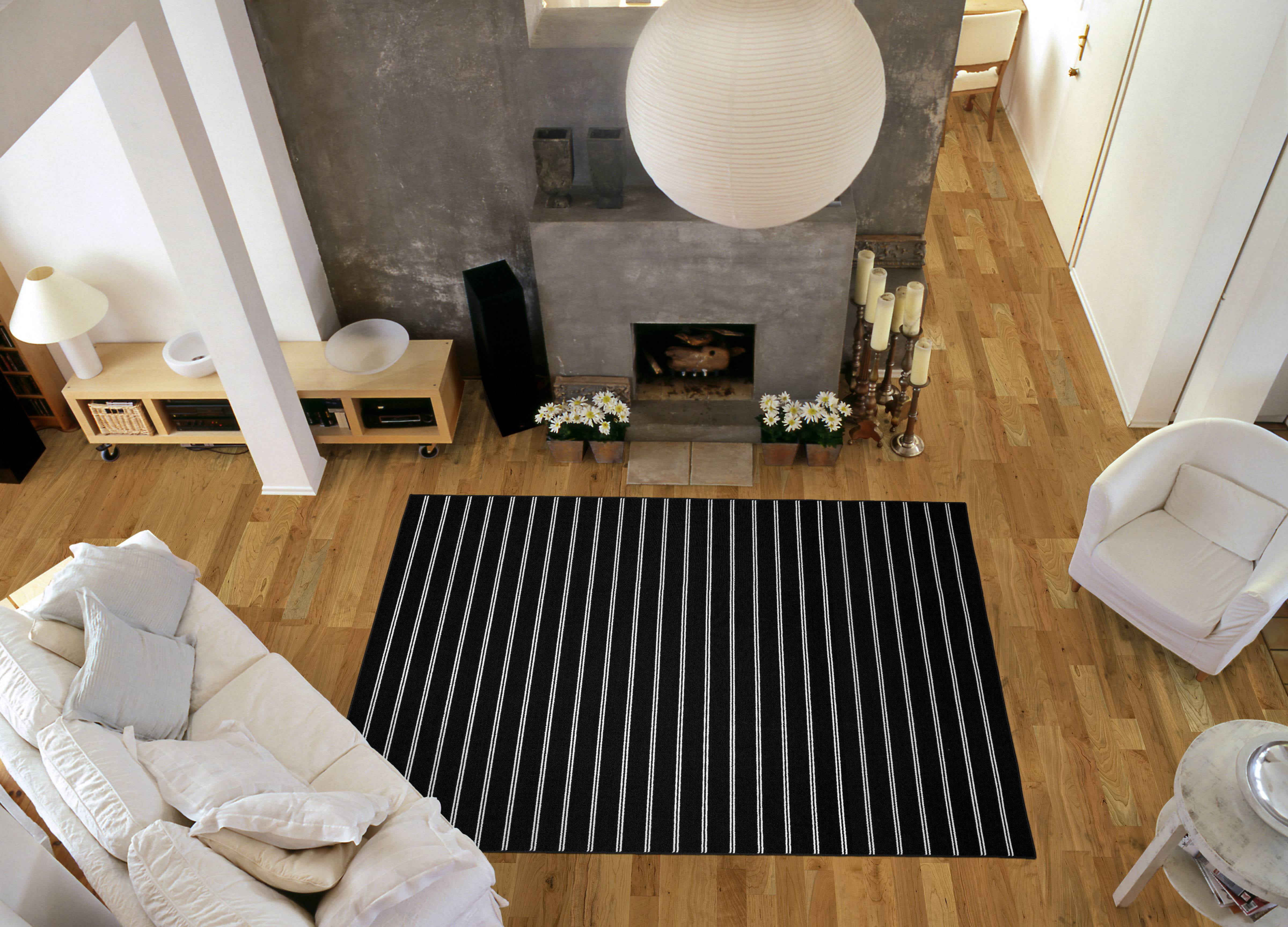 Garland Rug Avery Black Indoor Area Rug, 7' x 10'