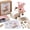 #CC1-Pigs, variant on Push And Roll Farm Animal Sheep DIY Bead Tissue Cart Kit Handmade Bead Craft Cart With Cute Animal Sheep Tissue Holder For Desk Kitchen Coffee Bar And Farmhouse Decor