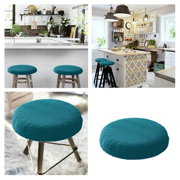 Boreal Craft Round Stool Chair Cover Home Cover Swivel Chair Chair Seat Cover Protective Cover Chair Cover Tufted Daybed Cushion