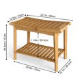 thumbnail image 7 of Shower Seat, Storage Shelf Wood Shower Stool  For Spa, 7 of 7
