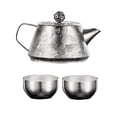 thumbnail image 2 of Tetera de titanio para kung-fu, tetera de hojas sueltas, accesorio para ceremonia del té 1 Tetera 2 Tazas, 2 of 9