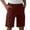 Wine, variant on SYMOID Men's Green Cargo Shorts Size XS - 100% Polyester Quick-Drying | Multi-Pockets Elastic Waist | Casual & Outdoor Daily Wear