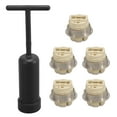 thumbnail image 2 of Ceramic Lamp Holder Base, Tight Lightweight Durable 5Pcs G9 Light Base Socket Zinc Alloy Outer Ring With Socket Ring Removal Tool For Ceiling Light, 2 of 8