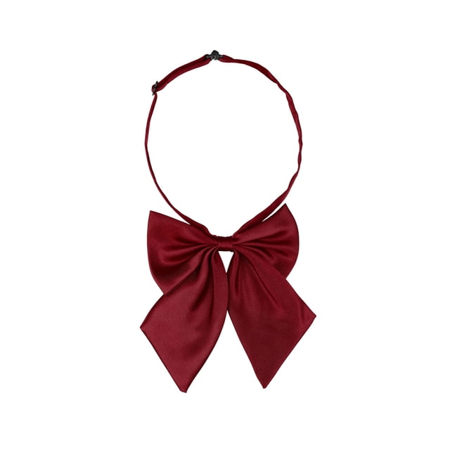 INSPIRE CHIC Nœud Papillon Uniforme Pré-Noué Uni Ajustable pour Femme Rouge Vin