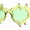 All Green, variant on Womens Daring Radical Melting Plastic Cat Eye Runway Fashion Sunglasses Slate - Yellow