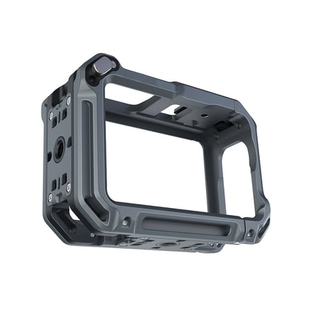 for DJI OSMO ACTION 6 Aluminum Cage, Rabbit Cage Metal Frame with Shock-Absorbing Foam，Quick Release, Cold Shoe & Expansion Ports for Action Camera