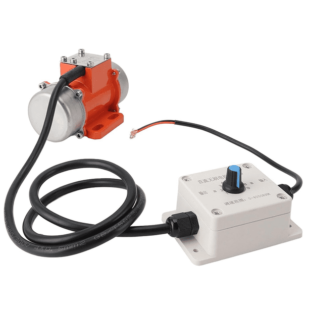 Motor de Vibración de 12 V, Aleación de Aluminio, 4000 RPM, Velocidad Ajustable, CC Sin Escobillas, Vibrador de Hormigón para Equipos (15 W)