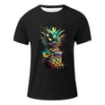 thumbnail image 3 of Mens T-Shirts Graphic Summer Pineapple Print Round Neckline Short Sleeve Slim Fit Casual Breathable Tshirt, 3 of 4