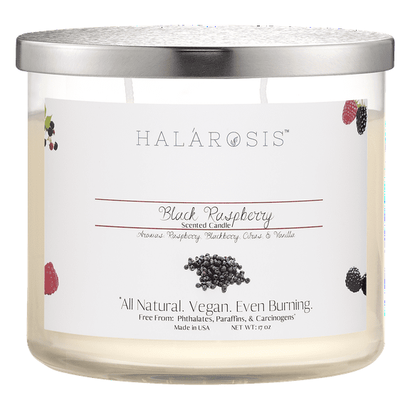 Halarosis, 17 oz, Soy Candle, Black Raspberry, Container Candle
