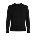 thumbnail image 6 of Time and Tru Women's Crewneck Sweater with Long Sleeves, Lightweight, Sizes XS-XXXL, 6 of 6
