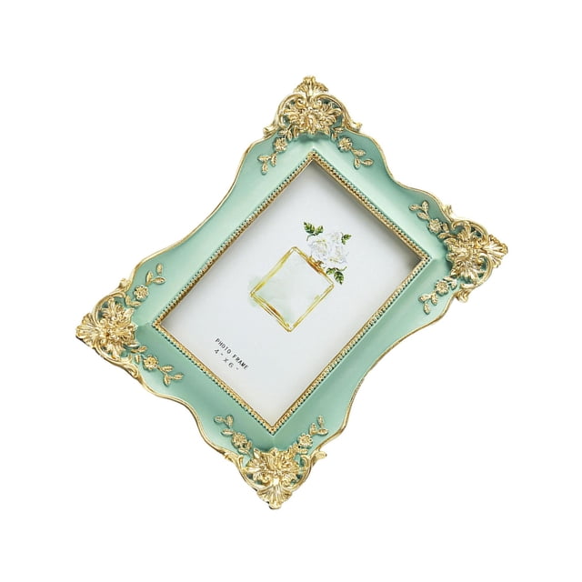 Justharion European Style Picture Frame Portable Household for Tabletop PInk Wedding Blue 22.5x17cm