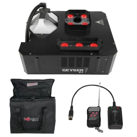 Chauvet DJ Geyser P7 RGBA UV Pyrotechnic-Like Fog Machine with Multi-Purpose Padded Utility Case Package